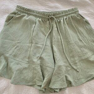 Impressions Desert Sensation High Waist Shorts In Sage